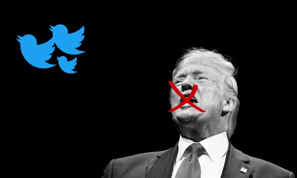 تعلیق فعالیت‌های سیاسی دونالد ترامپ با تعلیق حساب توییتری